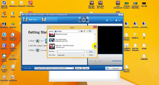 How to convert videos to mp3 audio by Total video convert