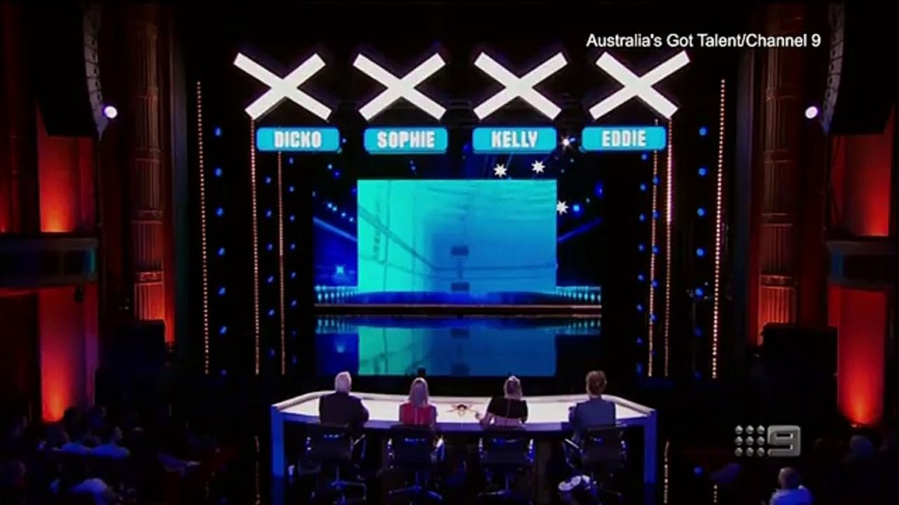Mermaids swim around in water on Australia's Got Talent