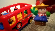 Fisher-Price Little People Lil Movers Rare Red School Bus Toy