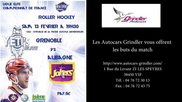 Yeti's Grenoble - Jokers Aubagne les buts du match