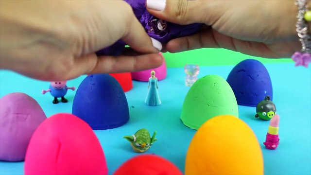 Peppa Pig Play Doh Angry Birds Surprise Eggs Frozen Hello Kitty Shopkins toys