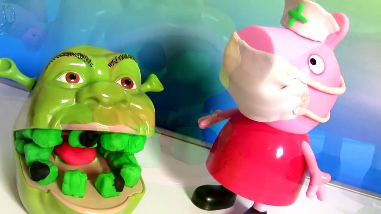Nurse Peppa Pig Fix Shrek Rotten Root Canal Play Doh Doctor Drill N Fill Play Dough Dentist Shrek2