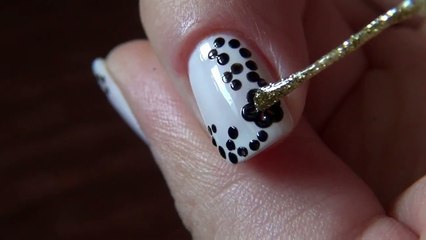 Черно-белый маникюр - black and white manicure