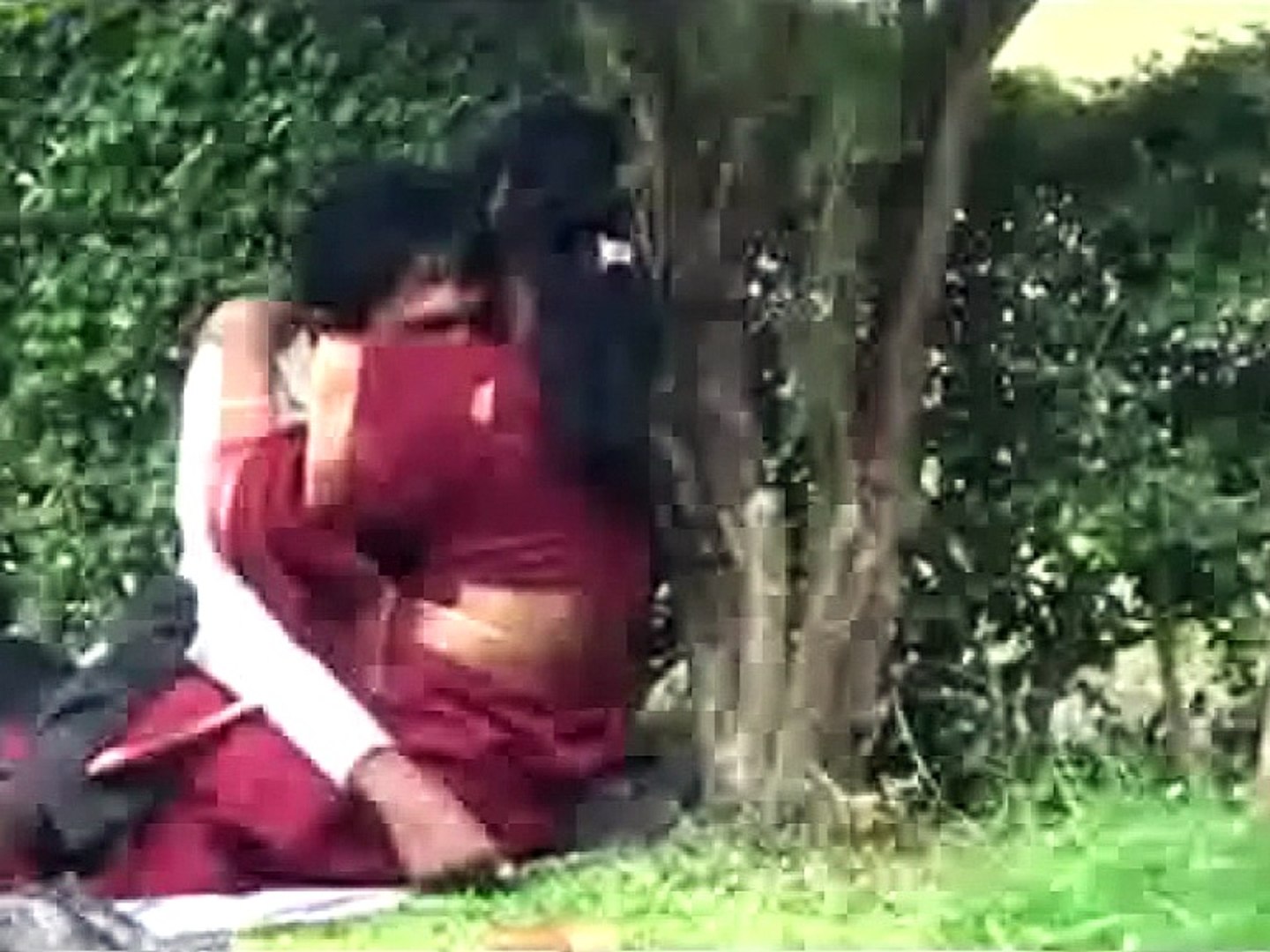 Indian lovers outdoor romance