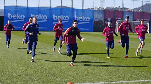FC Barcelona training session: No rest as Sporting preparations begin