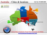 Online Map of Australia Powerpoint Template and Slides