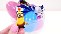 MINIONS Play doh STOP MOTION --- Surprise Eggs TMNT   MARVEL Minions