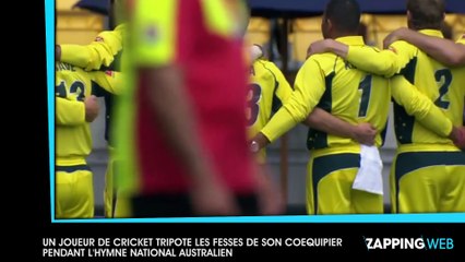 Un joueur de cricket caresse le postérieur de son coéquipier pendant l’hymne national (vidéo)