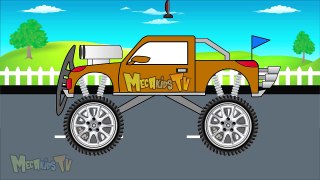 Orange truck - Monster Trucks For Children - Mega Kids Tv