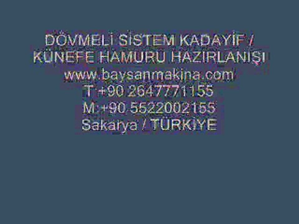 DÖVMELİ SİTEM KADAYIF HAMURU HAZIRLAMA