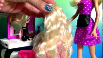 Princess Makeover Elsa NEW Color Makeover at Hair Salon by Barbie Hair Stylist Color Changing Paint