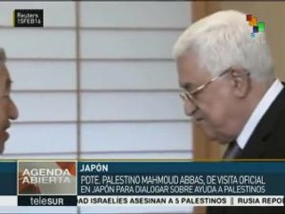Mahmoud Abbas detalla con Japón ayuda para el pueblo palestino