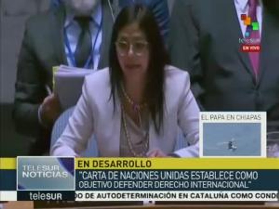 Rodríguez: autodeterminación de los pueblos, fundamento para la paz