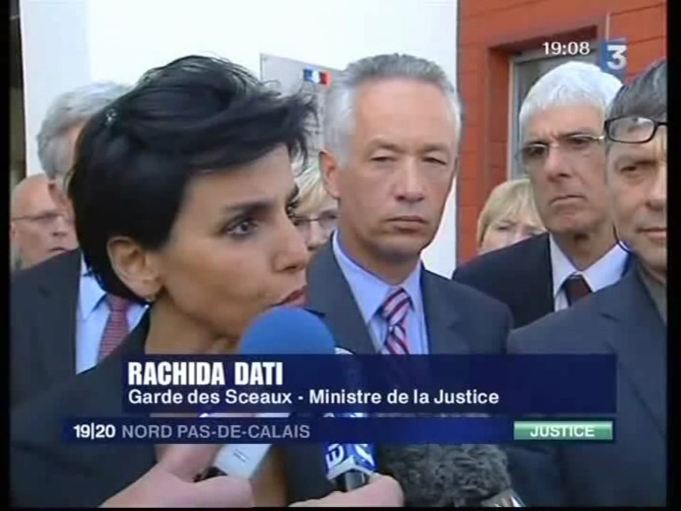 Visite de Rachida Dati, ministre de la Justice, à Arras