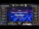 [게임코치] 2015 롤드컵 하이라이트 Group A #07 CLG vs KOO (LoL World Championship 2015 Highlight)