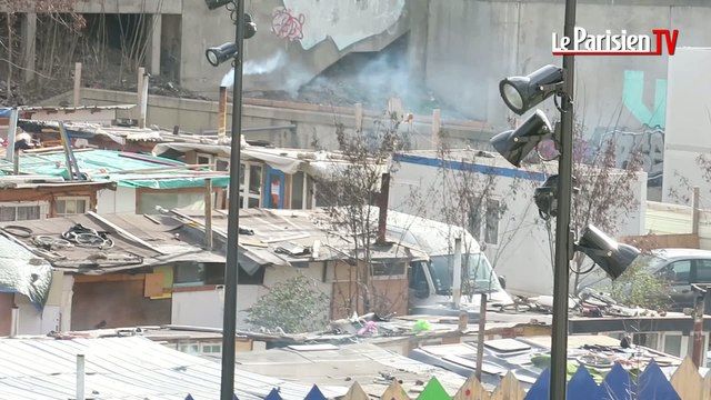 Les fumées d'un camp rom inquiètent les riverains à Saint-Denis