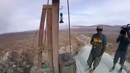 cycling on dangerous road!