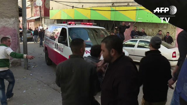 Clashes between Palestinians and Israeli soldiers in Ramallah