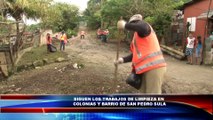 Siguen los trabajos de limpieza en colonias y barrios de San Pedro Sula