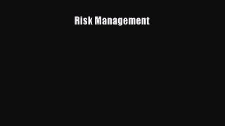 Read Risk Management Ebook Free