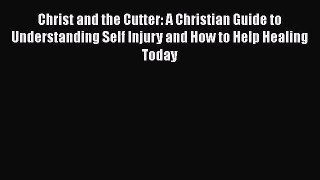 Download Christ and the Cutter: A Christian Guide to Understanding Self Injury and How to Help