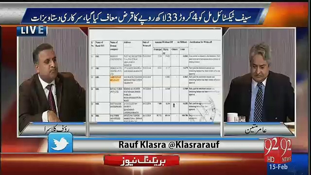 Nawaz Sharif k es dor-e-hakumat mein kitna Qarza moaaf kia gia? Rauf Klasra reveals secrets