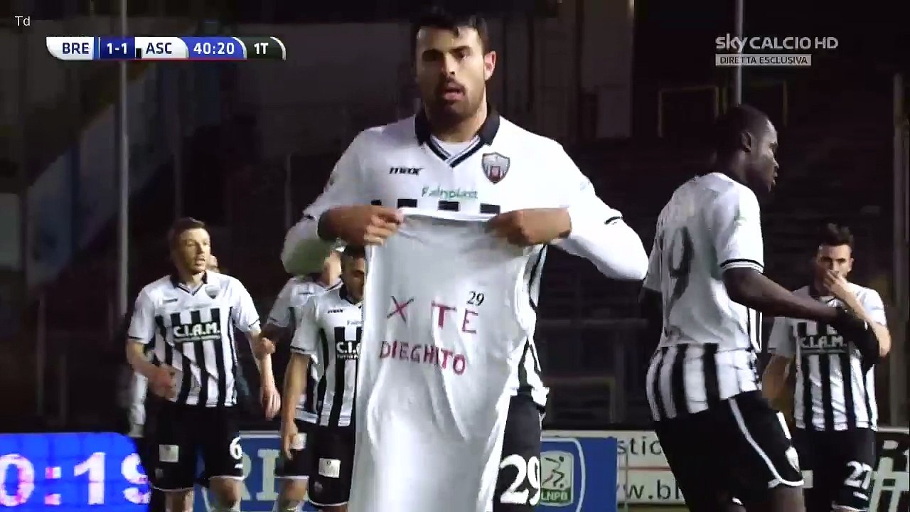 Andrea Petagna Goal HD - Brescia 1-1 Ascoli - 15-02-2016