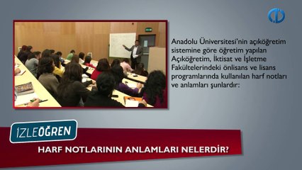 Harf notlarının anlamları nedir?