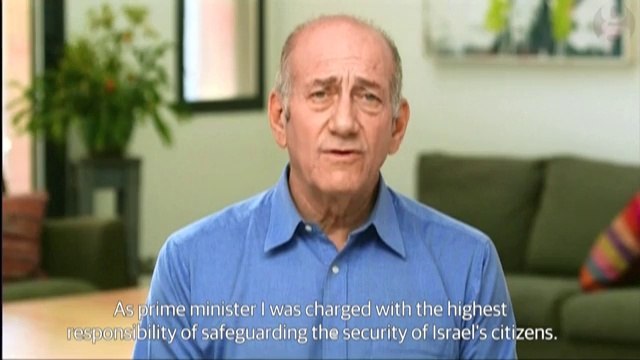 Israeli ex-PM Ehud Olmert denies wrongdoing in pre-prison sentence statement