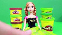 St Patricks Day Disney FROZEN Anna barbie princesse Makes PLAY DOH M and M candy out of PlayDough HD