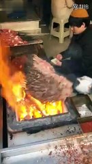 Vendor can make 300 skewers of BBQ lamb at a time