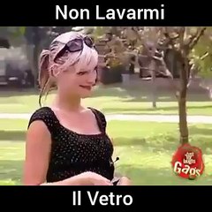 non lavare il vetro