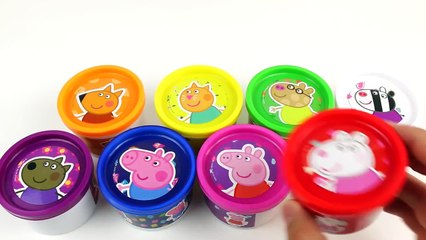 huge Peppa Pig Play Doh Cans Surprise Eggs With Peppa Pig Toys