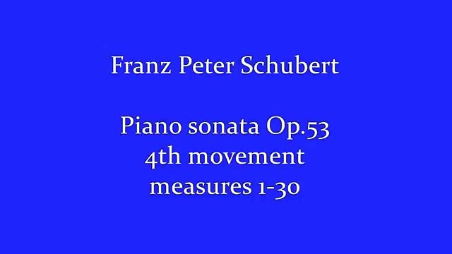 Franz Schubert, Piano sonata op.53, 4th movement (fragment) (1024p FULL HD)