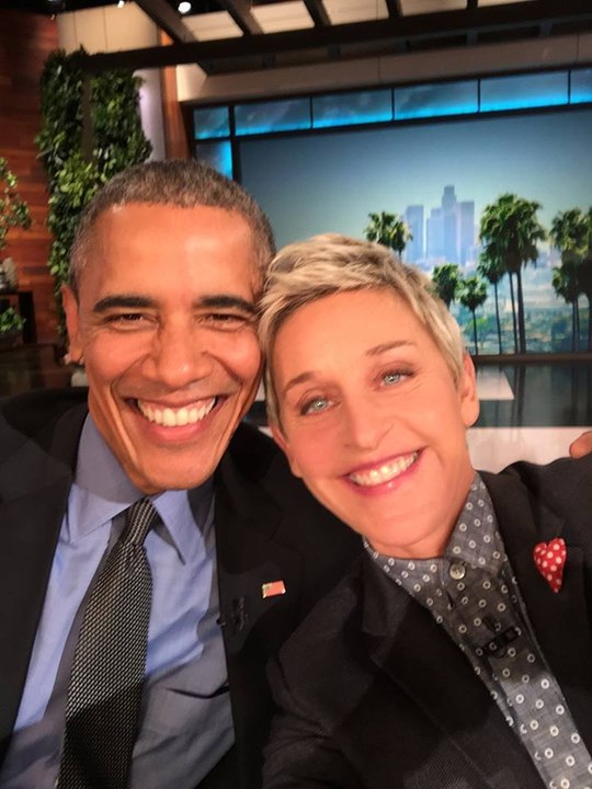 FULL INTERVIEW Ellen Show FEB 12.16 OBAMA On ELLEN In HISTORIC VISIT As 1st SITTING PRESIDENT On Show