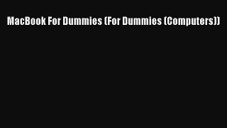 Download MacBook For Dummies (For Dummies (Computers)) Ebook Online