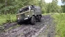 ГАЗ 66 в цепях круче трактора