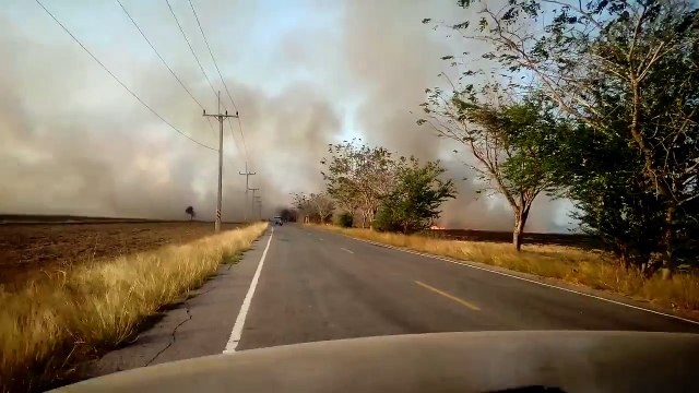 Traverser un incendie en voiture : flippant