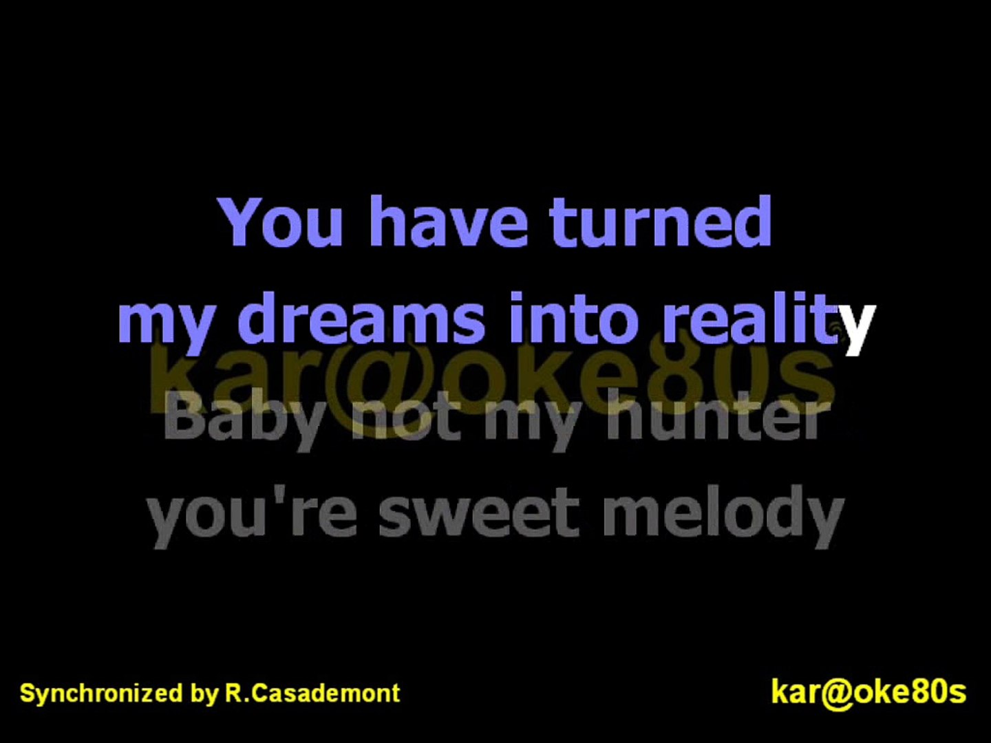 karaoke Say you'll Never Lian Ross 80s