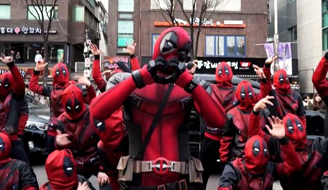 flashmob dance for Deadpool in Korea