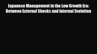 [PDF] Japanese Management in the Low Growth Era: Between External Shocks and Internal Evolution
