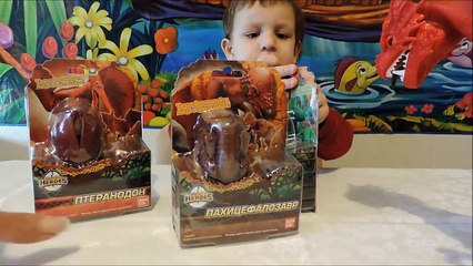 Мультики для детей про динозавров и дракона Мегазавра от Dragon и Hatch n Heroes BANDAI.