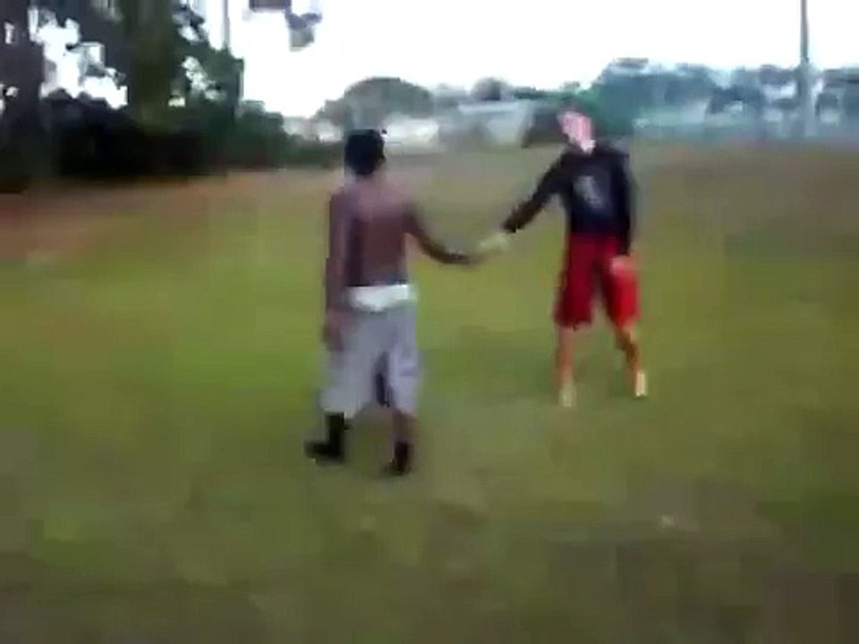 Kick Boxer Uses Technique For Victory