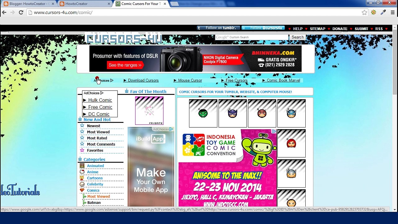 How to Change your Mouse Cursor in Blogger