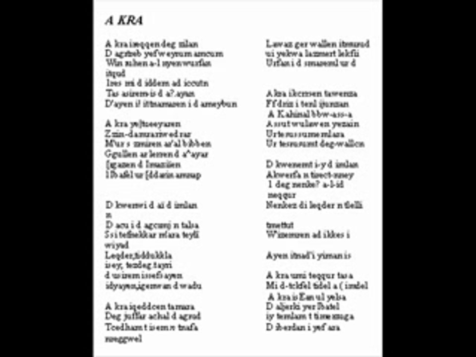 Ferhat imaighen imula A KRA