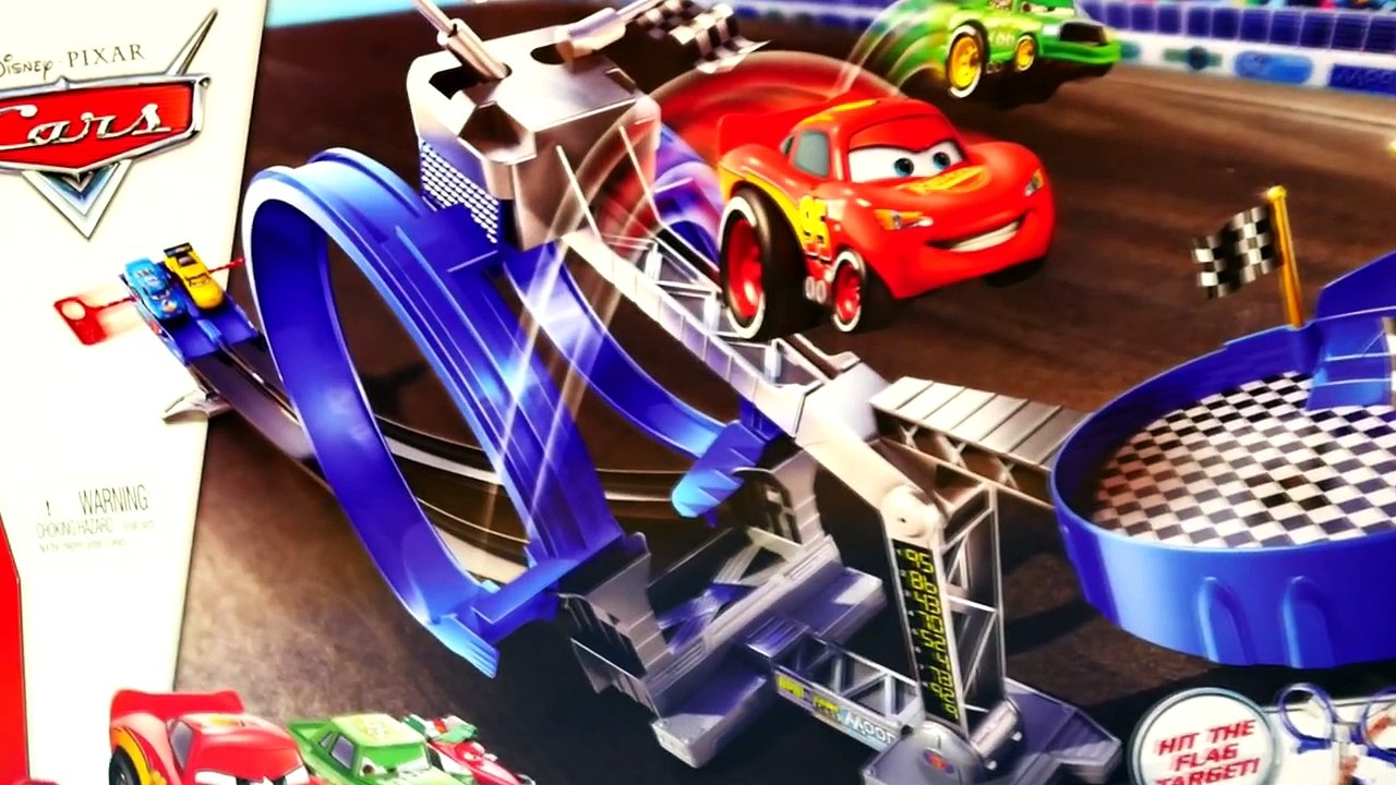 Cars 2 Transforming Piston Cup Double Loop Challenge Race Track Lightning Mcqueen Snot Rod Mater