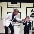 Justin Bieber and his lil Brother at Grammys 2016