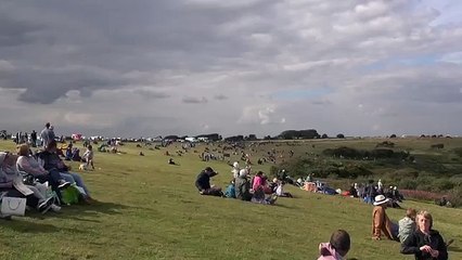 Awesome Low Red Arrow Flybys Up Beachy Head.   Airbourne