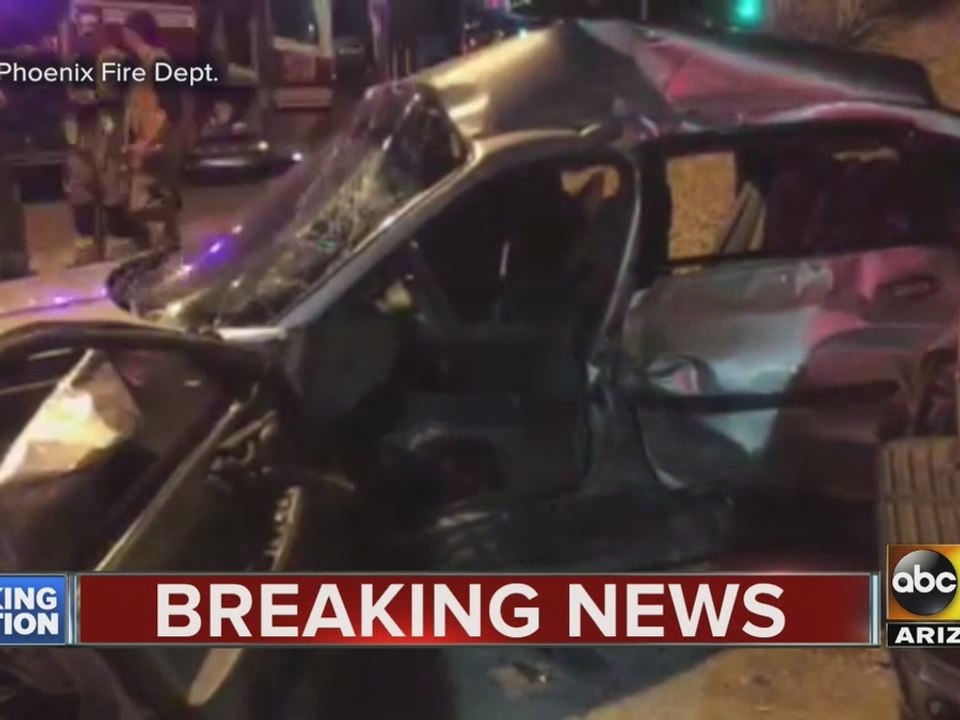 Two teens plucked from crumpled car.