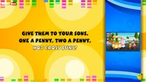 Hot Cross Buns Karaoke Version With Lyrics Cartoon/Animated English Nursery Rhymes For Kid